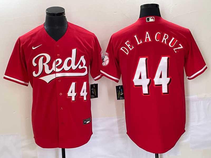 Men%27s Cincinnati Reds #44 Elly De La Cruz Red Cool Base Stitched Baseball Jersey->cincinnati reds->MLB Jersey
